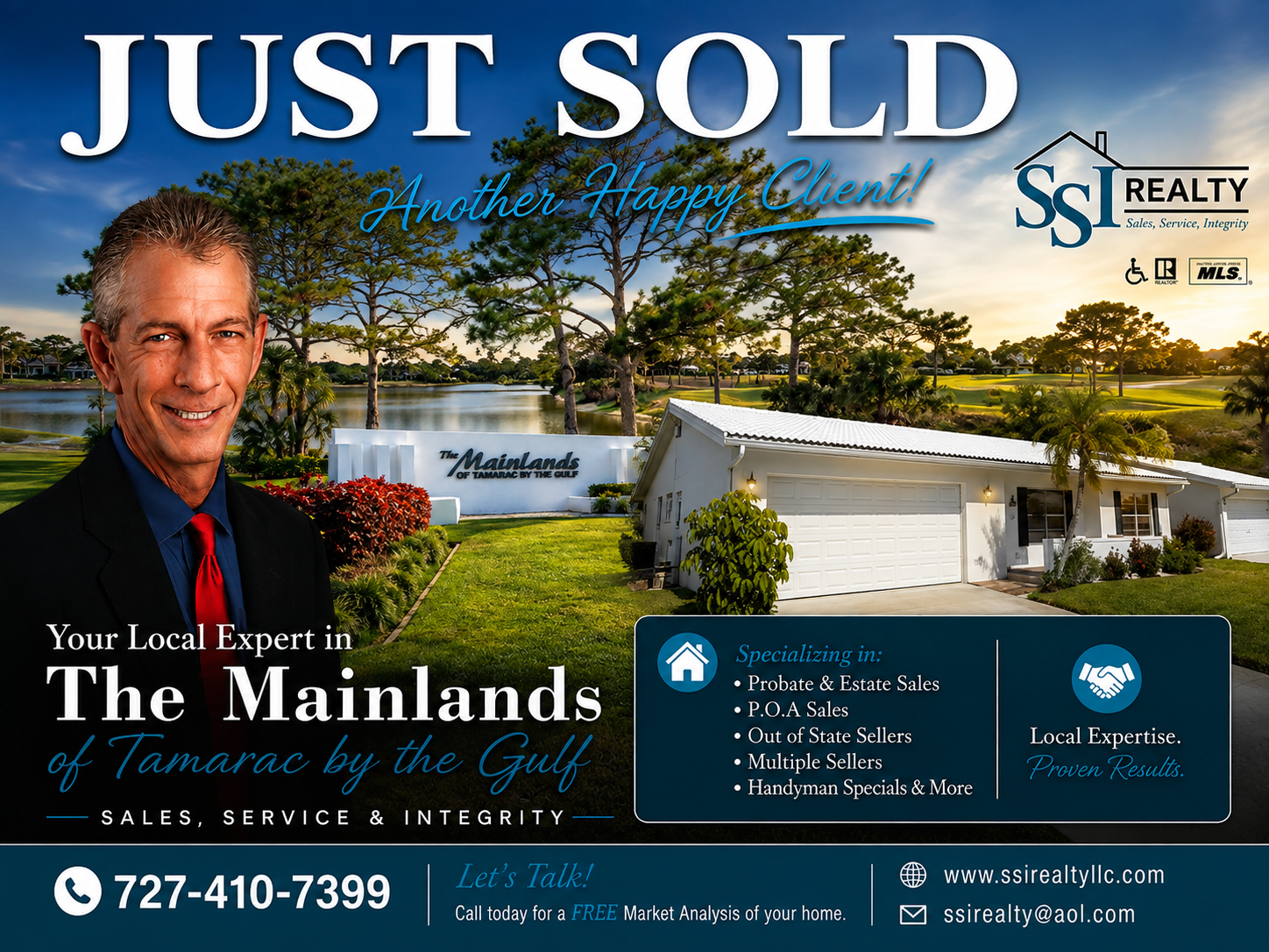 Just Sold home in Pinellas Park Florida represented by Steve Scherpf, Broker Owner of SSI Realty LLC, specializing in homes needing updating, estate sales and Pinellas County real estate.